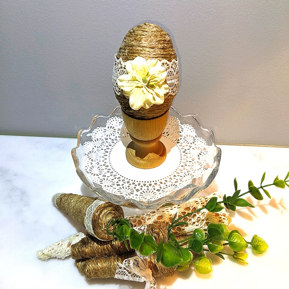 Farmhouse Spring Decor / Easter Egg / Handmade Egg